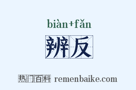 辨反是什么意思的图片